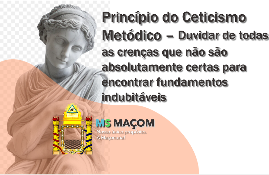 Princípio do Ceticismo Metódico – Duvidar de todas as crenças que não são absolutamente certas para encontrar fundamentos indubitáveis